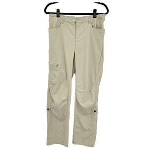 Patagonia Women’s Roll-Up Convertible Pants Size 10 Beige Hiking Zip Pocket